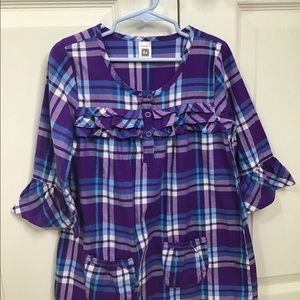 Carters girls  Purple plaid dress size 6x